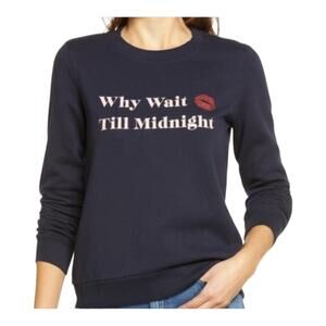 NEW 1901 Graphic Black Fleece Lined Sweatshirt Size Small